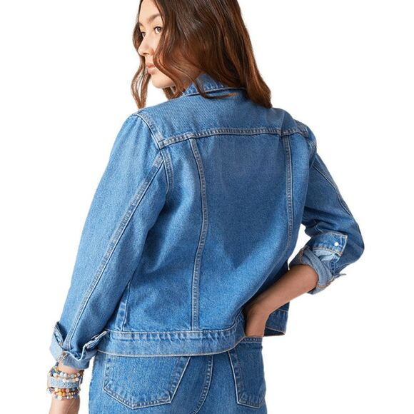 Hudson Jeans denim jacket classic trucker brand new in bag size S/M - Picture 3 of 5